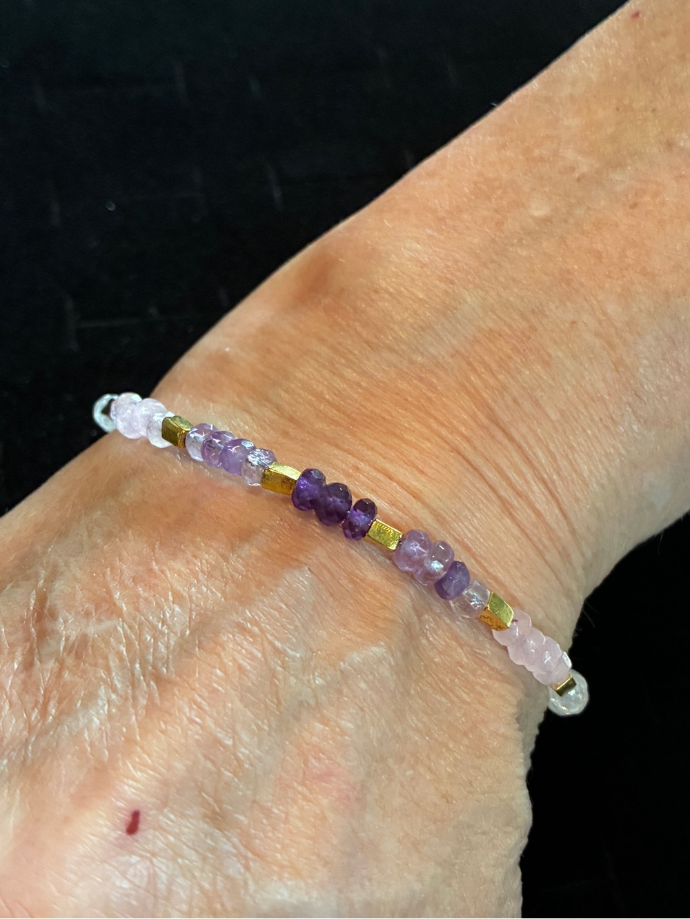 Silpada Handmade Purple and Pink Beaded Bracelet